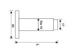 Chặn cửa gắn tường 82mm Hafele - Ảnh 2